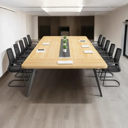 Handcrafted Modern Conference Table – Golden Brown Collection
